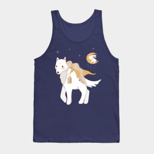 Wolf and girl Tank Top